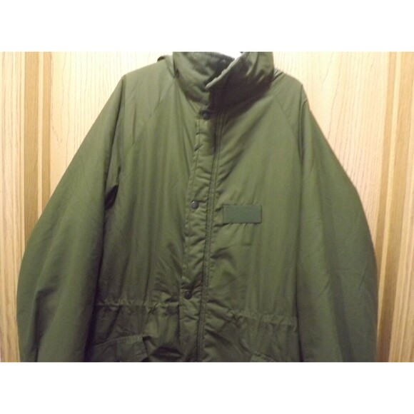 Vintage Swedish M90 Field Parka 1992 Green Hooded Coat Large 180/65U Military - Picture 2 of 8